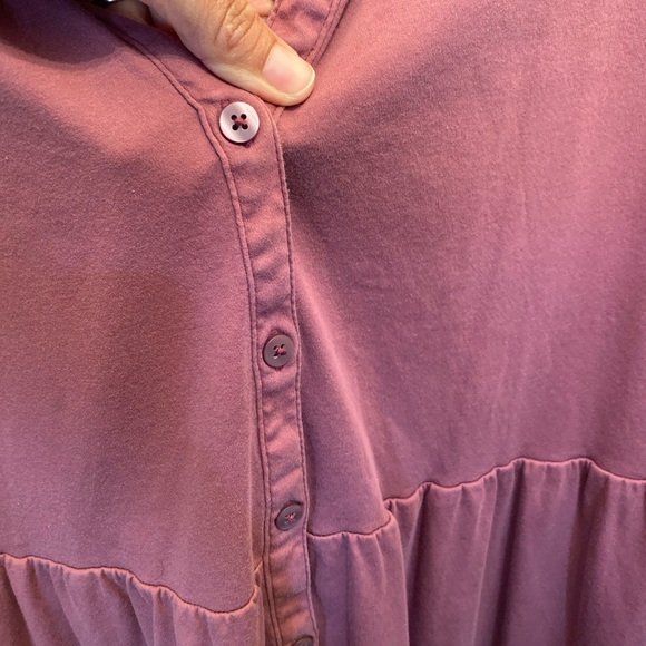 Gap xl Aline midi purple button up dress - Picture 5 of 8
